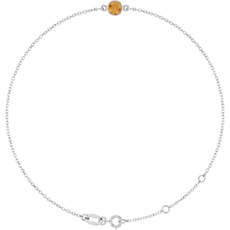Bezel-Set Link Bracelet