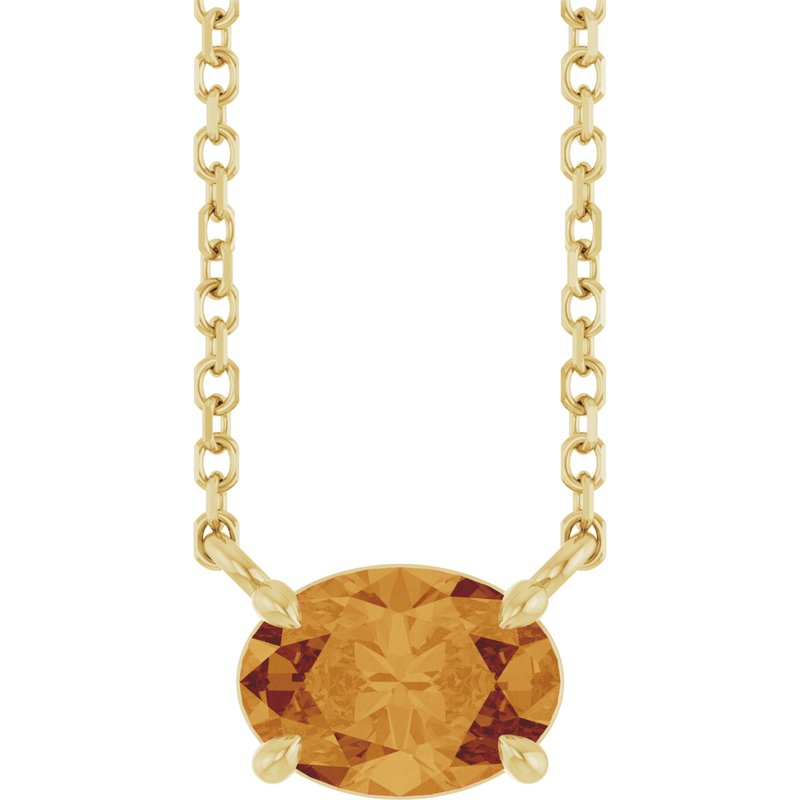 Solitaire Necklace — 18″ No. 2
