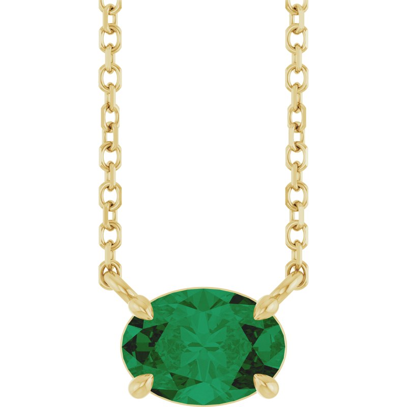 Solitaire Necklace — 18″ No. 2