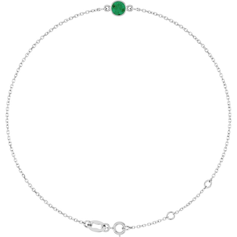 Bezel-Set Link Bracelet