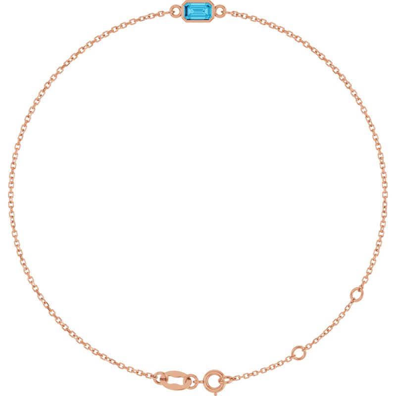 Bezel-Set Link Bracelet