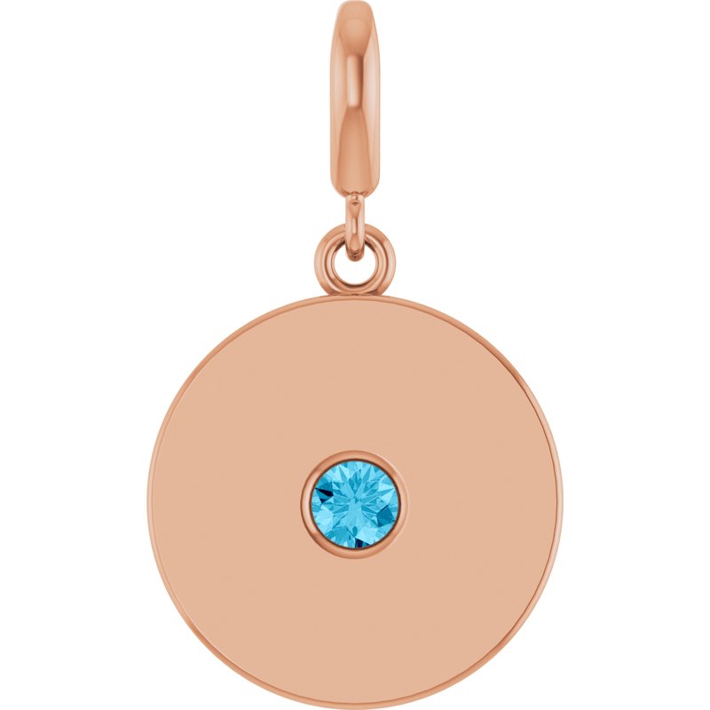 Accented Disc Charm/Pendant