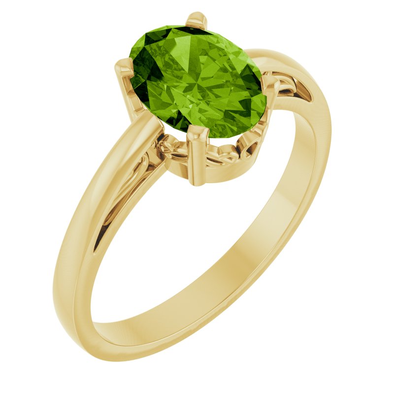 Solitaire Scroll Setting Ring No. 2
