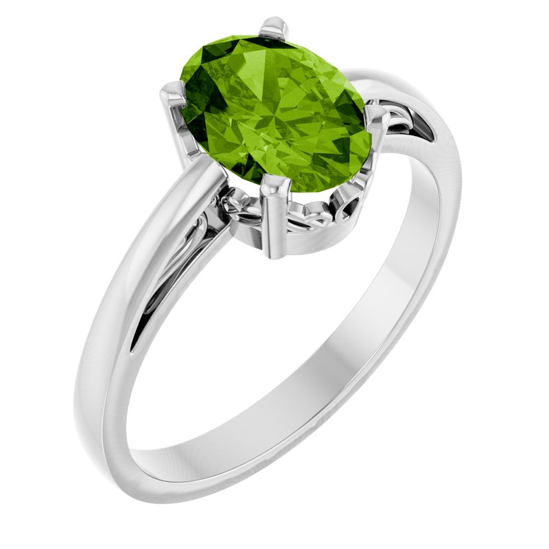 Solitaire Scroll Setting Ring No. 2