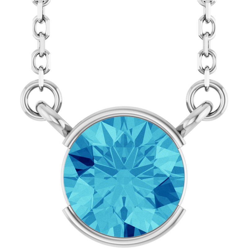 Half-Bezel Solitaire Necklace or Center