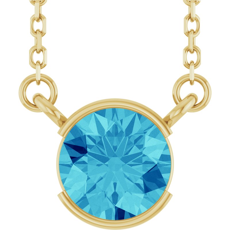 Half-Bezel Solitaire Necklace or Center