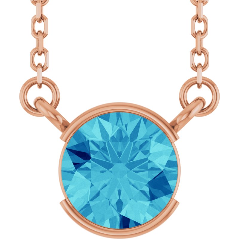 Half-Bezel Solitaire Necklace or Center