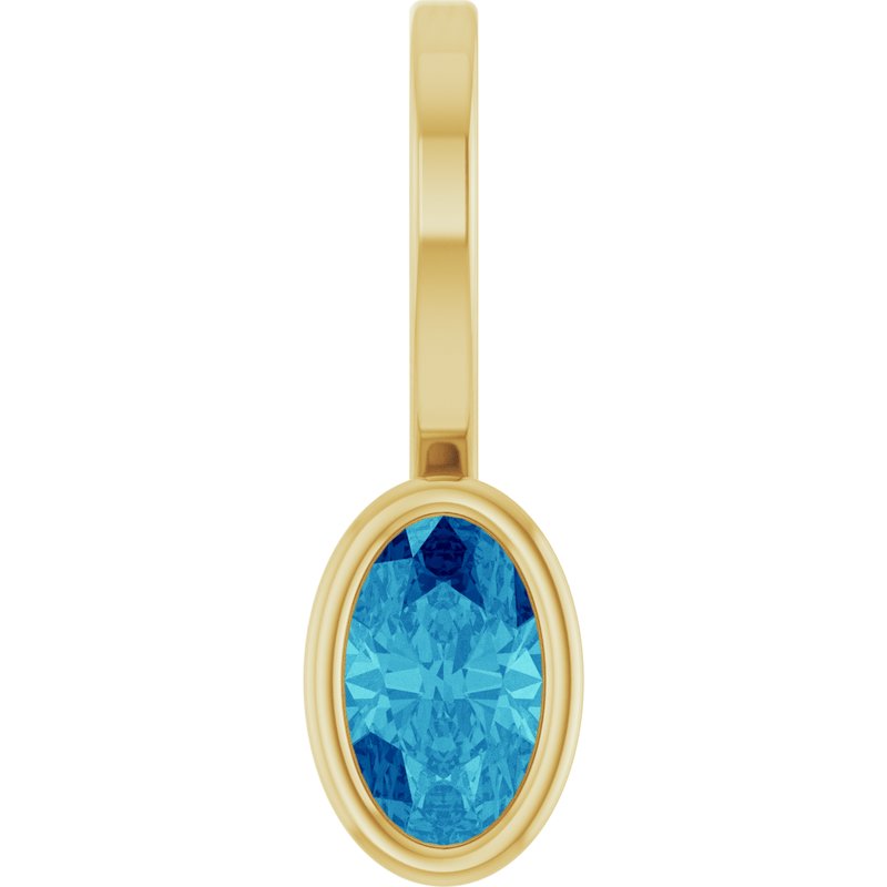 Bezel-Set Solitaire Charm/Pendant No. 3