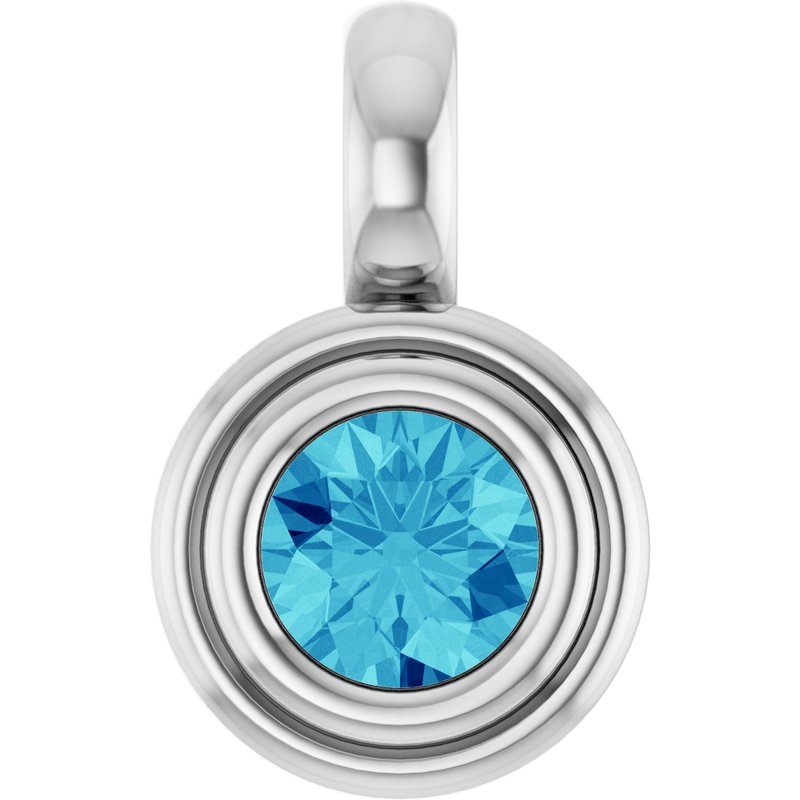 Bezel-Set Solitaire Charm/Pendant No. 2