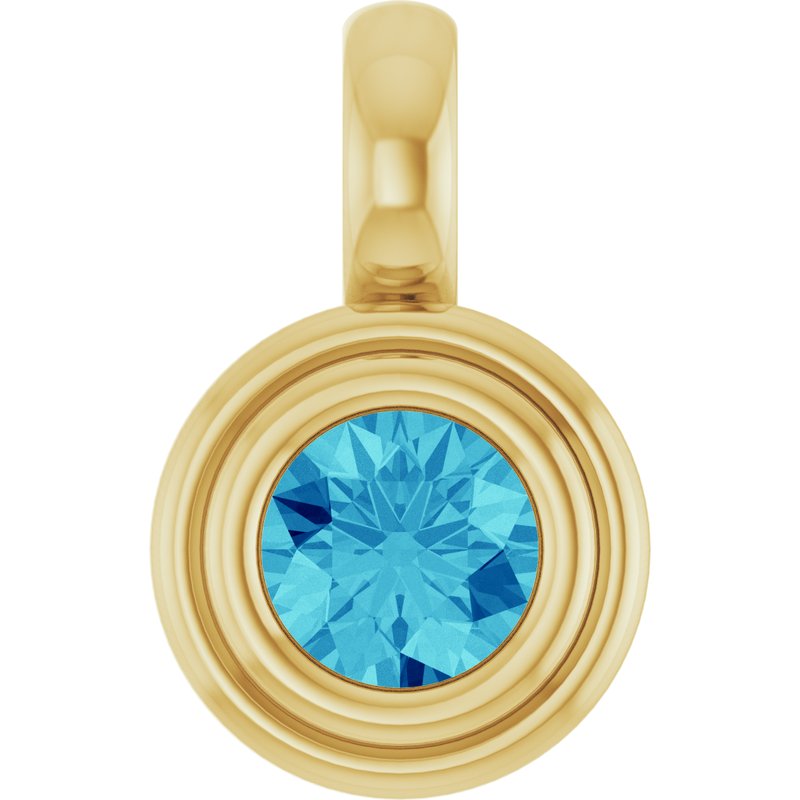 Bezel-Set Solitaire Charm/Pendant No. 2