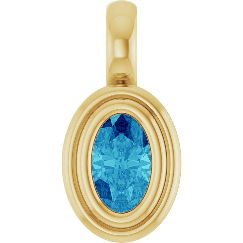 Bezel-Set Solitaire Charm/Pendant No. 2