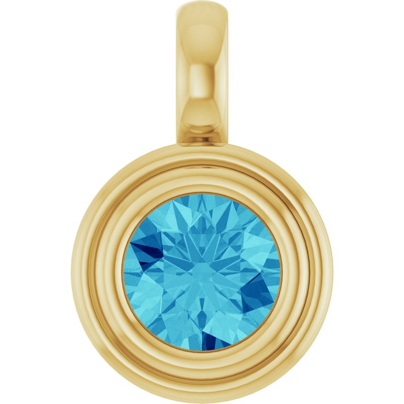 Bezel-Set Solitaire Charm/Pendant No. 2