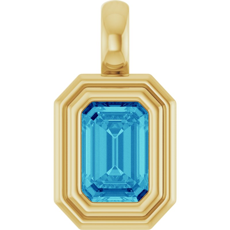 Bezel-Set Solitaire Charm/Pendant No. 2