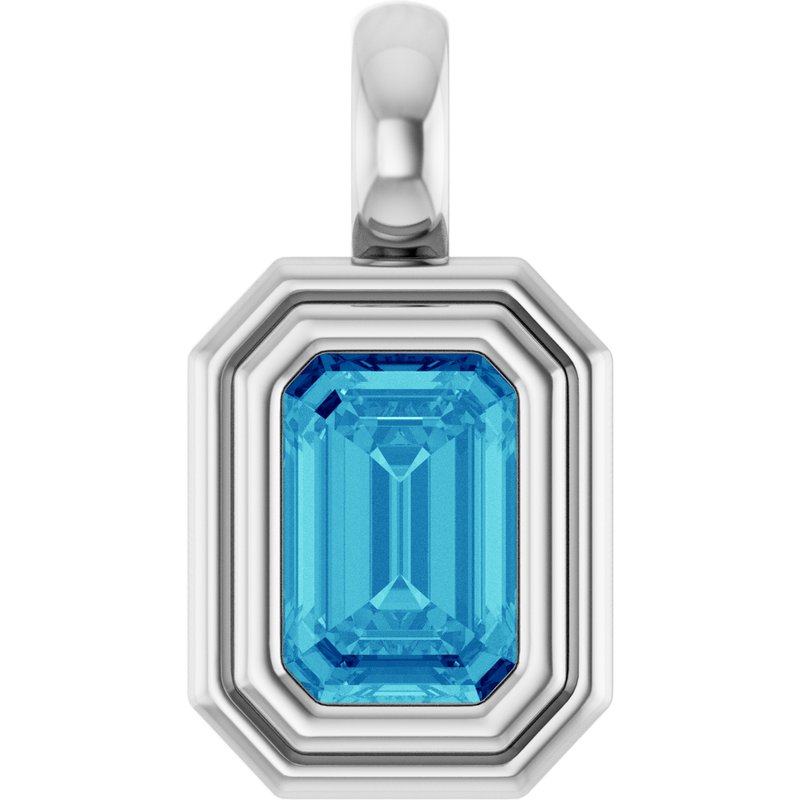 Bezel-Set Solitaire Charm/Pendant No. 2