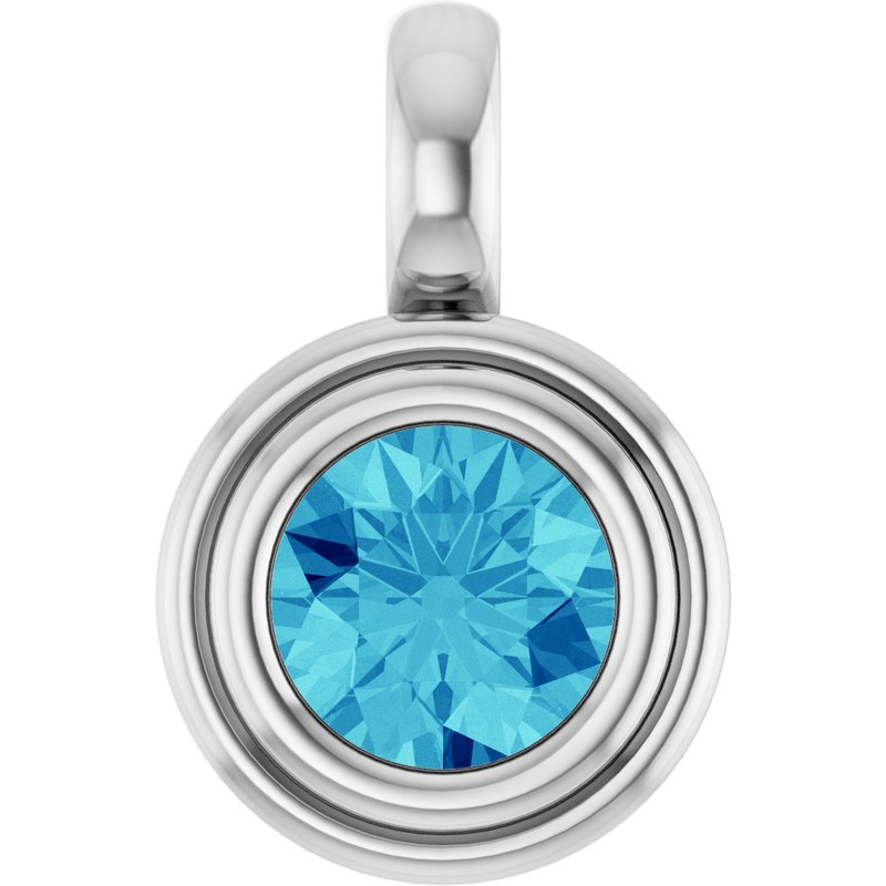 Bezel-Set Solitaire Charm/Pendant No. 2