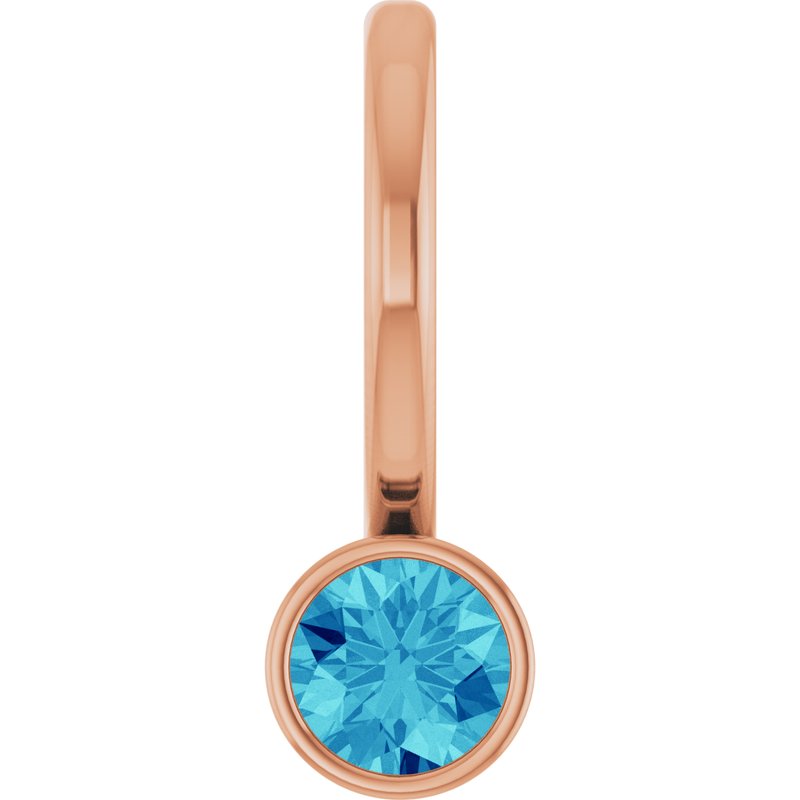 Bezel-Set Solitaire Charm/Pendant