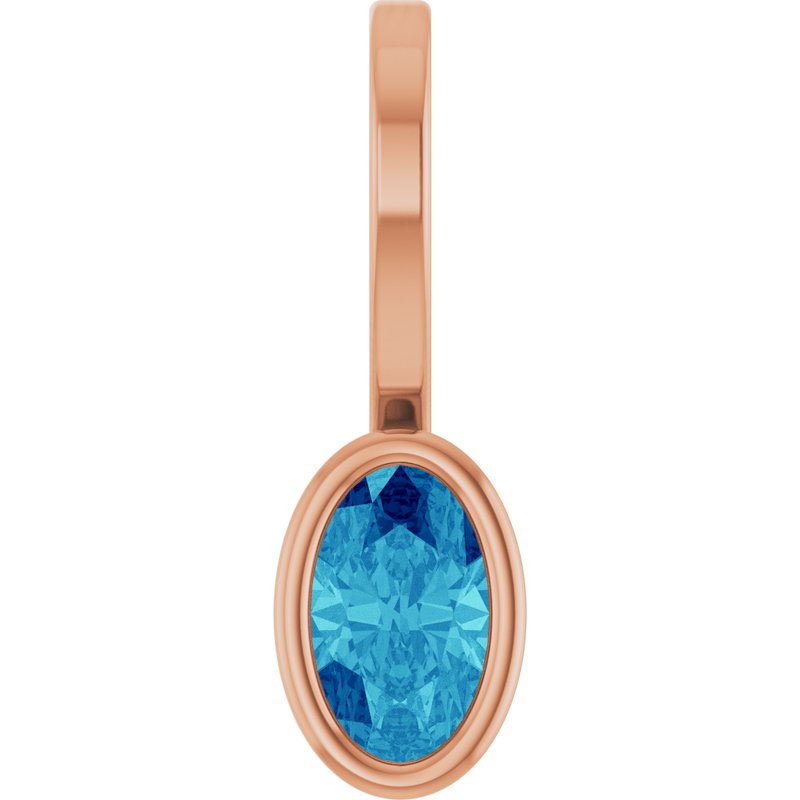 Bezel-Set Solitaire Charm/Pendant No. 3