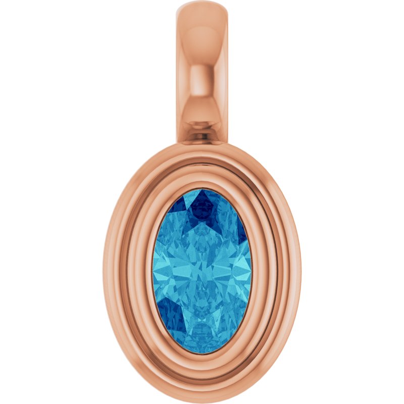 Bezel-Set Solitaire Charm/Pendant No. 2