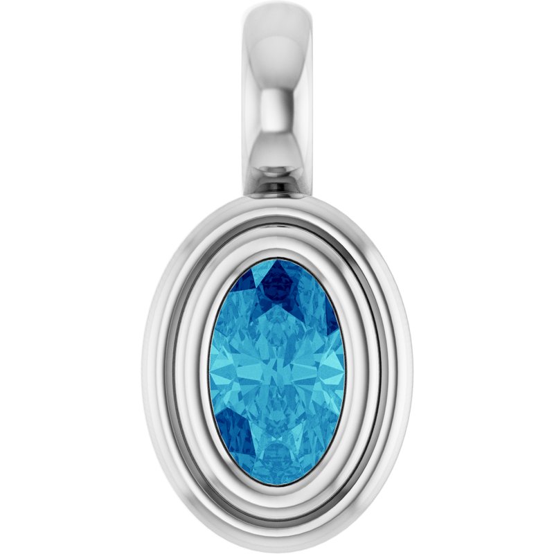 Bezel-Set Solitaire Charm/Pendant No. 2
