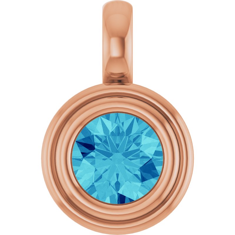 Bezel-Set Solitaire Charm/Pendant No. 2