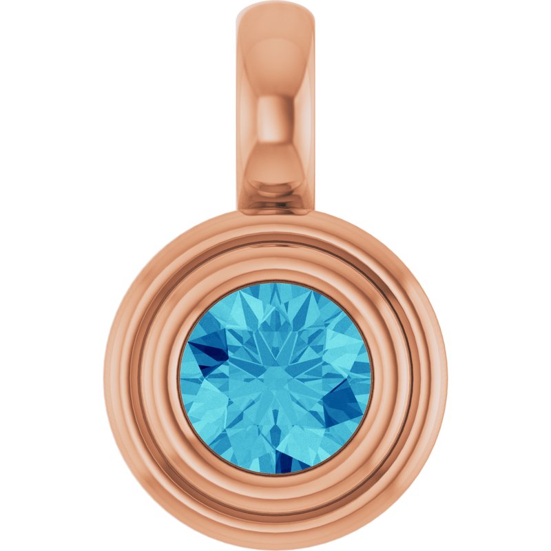 Bezel-Set Solitaire Charm/Pendant No. 2
