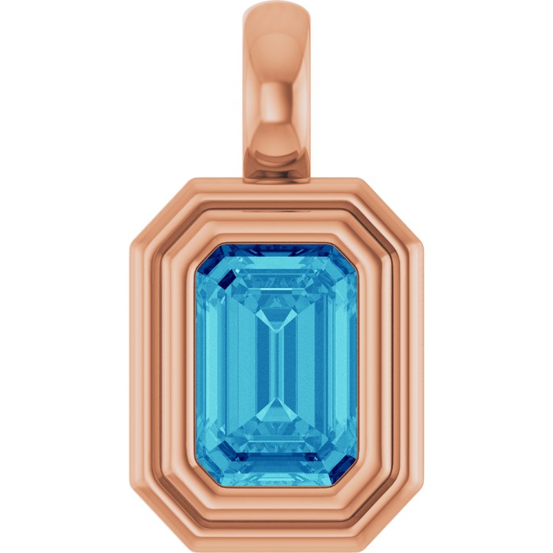 Bezel-Set Solitaire Charm/Pendant No. 2