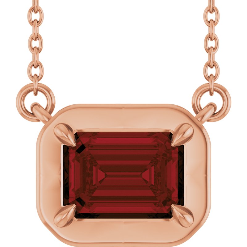Claw-Prong Solitaire Bezel-Style Necklace or Center