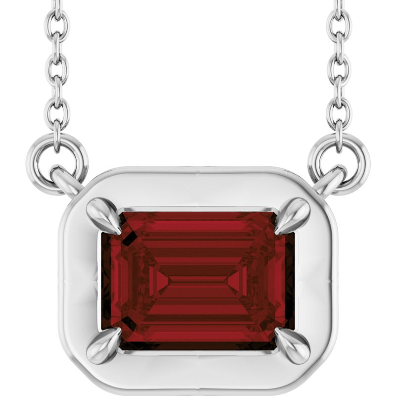 Claw-Prong Solitaire Bezel-Style Necklace or Center
