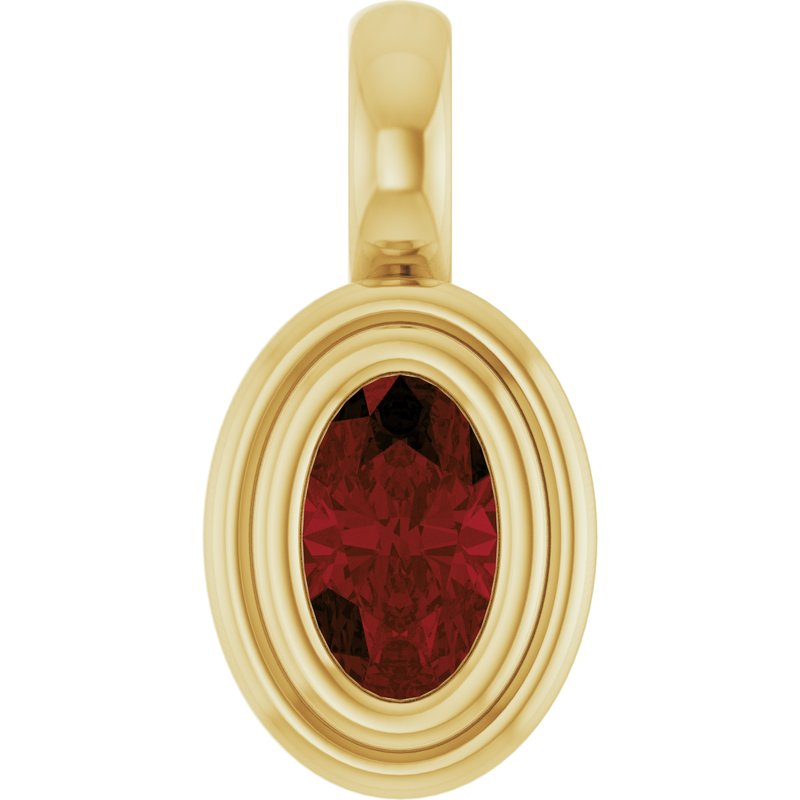 Bezel-Set Solitaire Charm/Pendant No. 2