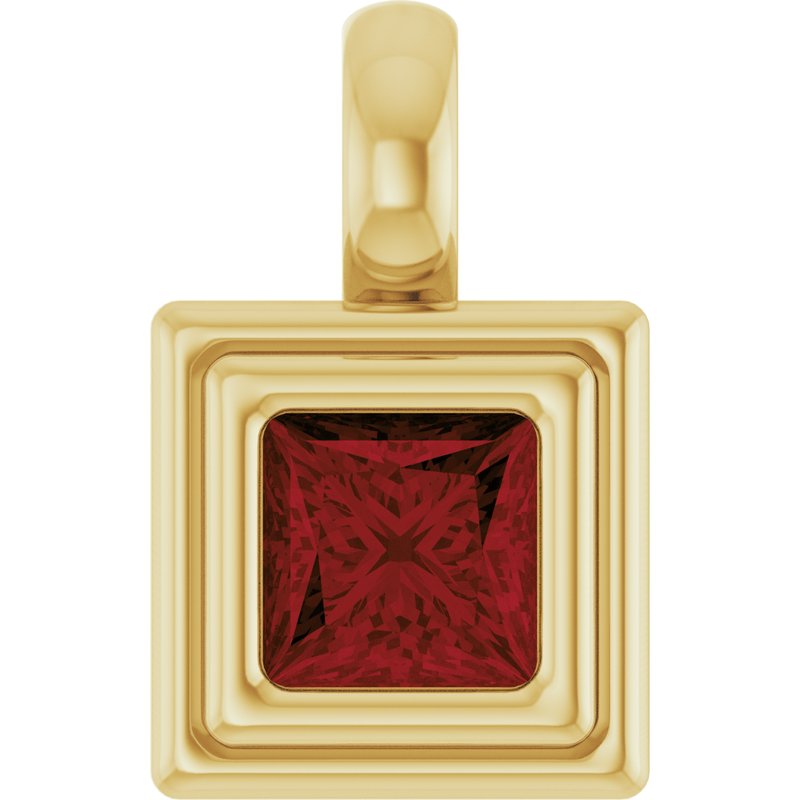 Bezel-Set Solitaire Charm/Pendant No. 2