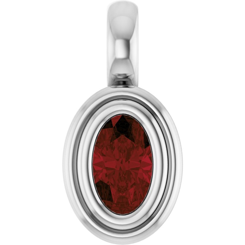Bezel-Set Solitaire Charm/Pendant No. 2