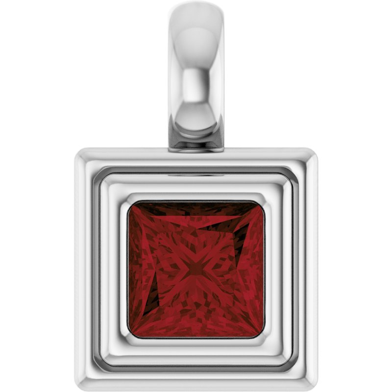 Bezel-Set Solitaire Charm/Pendant No. 2