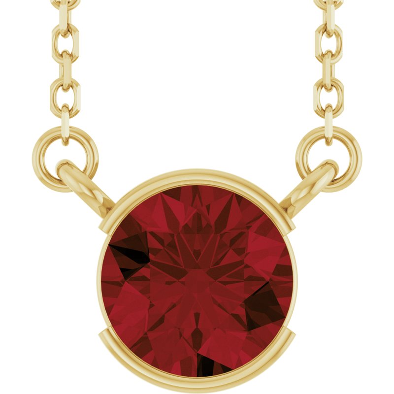 Half-Bezel Solitaire Necklace or Center