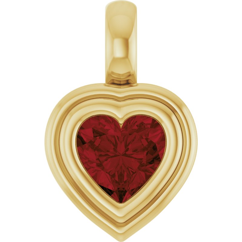 Bezel-Set Solitaire Charm/Pendant No. 2