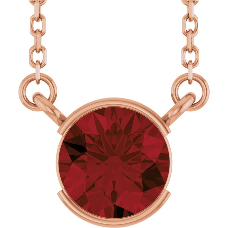 Half-Bezel Solitaire Necklace or Center