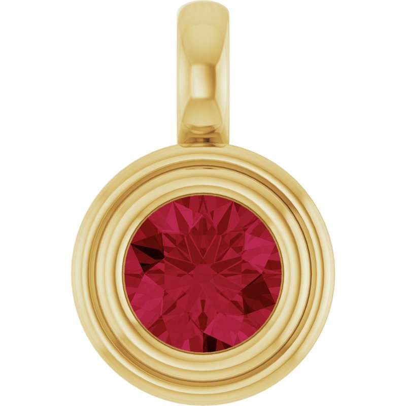 Bezel-Set Solitaire Charm/Pendant No. 2