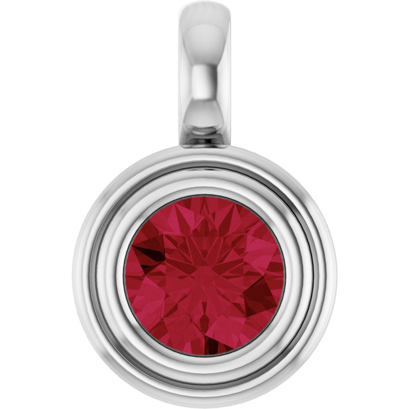 Bezel-Set Solitaire Charm/Pendant No. 2