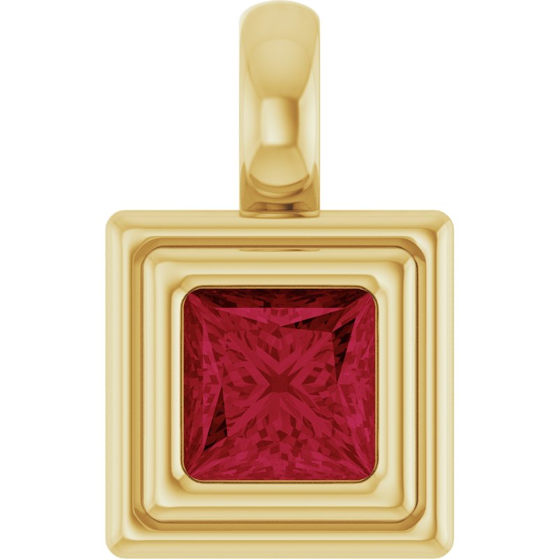 Bezel-Set Solitaire Charm/Pendant No. 2