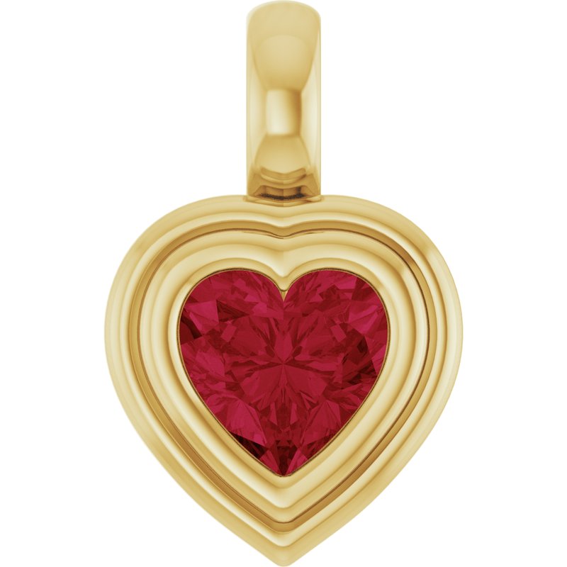 Bezel-Set Solitaire Charm/Pendant No. 2