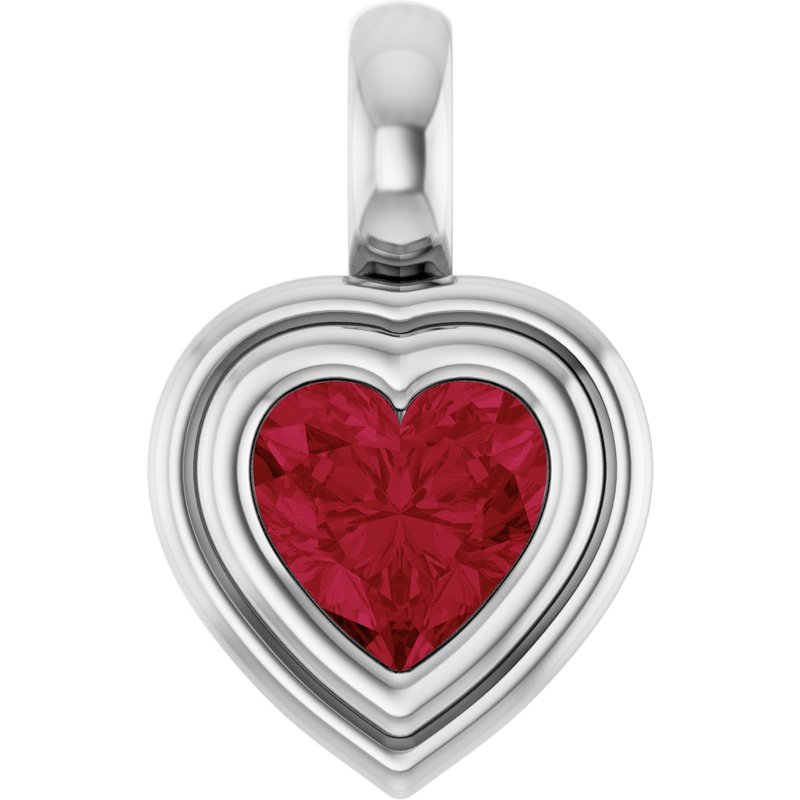 Bezel-Set Solitaire Charm/Pendant No. 2
