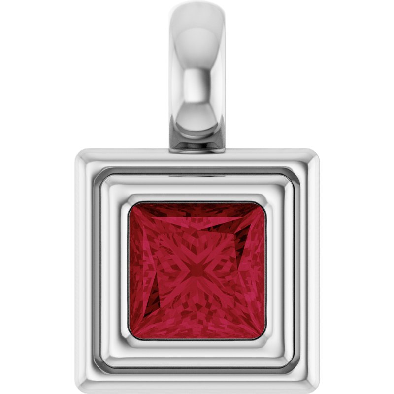 Bezel-Set Solitaire Charm/Pendant No. 2