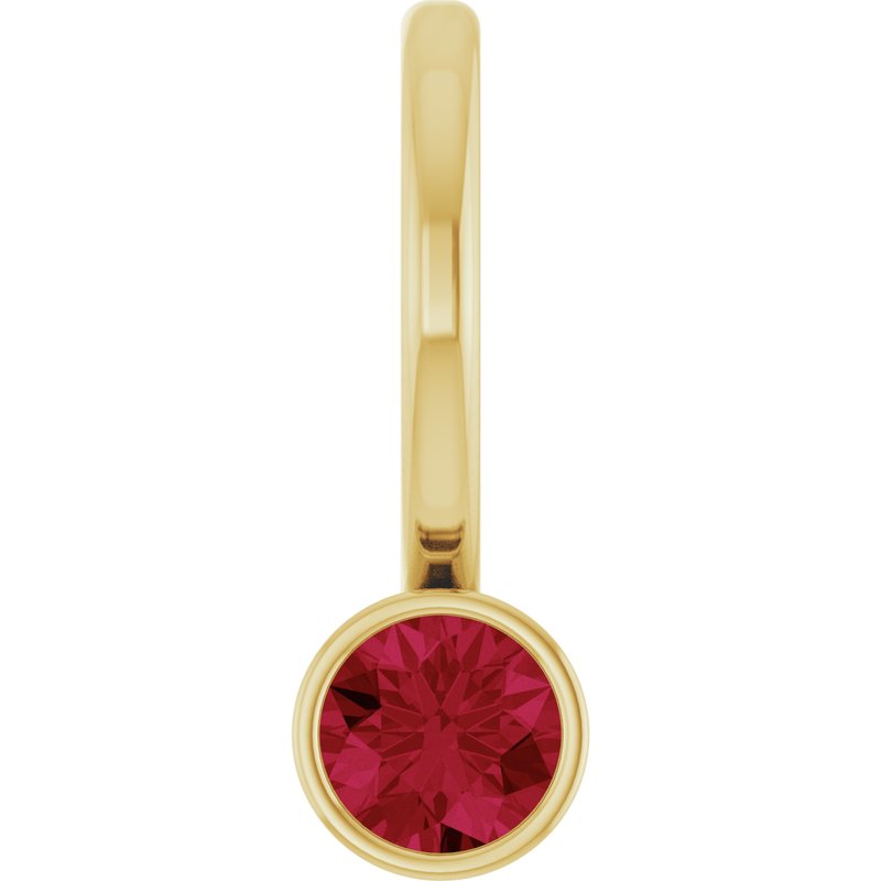 Bezel-Set Solitaire Charm/Pendant