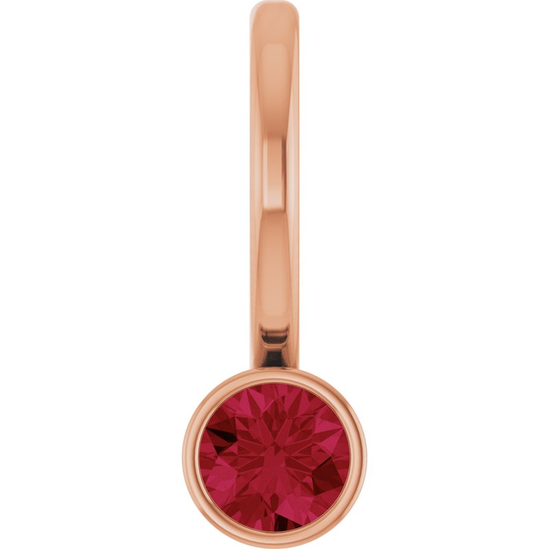 Bezel-Set Solitaire Charm/Pendant