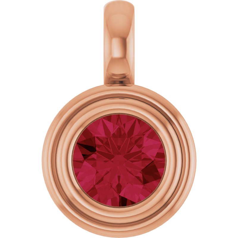 Bezel-Set Solitaire Charm/Pendant No. 2
