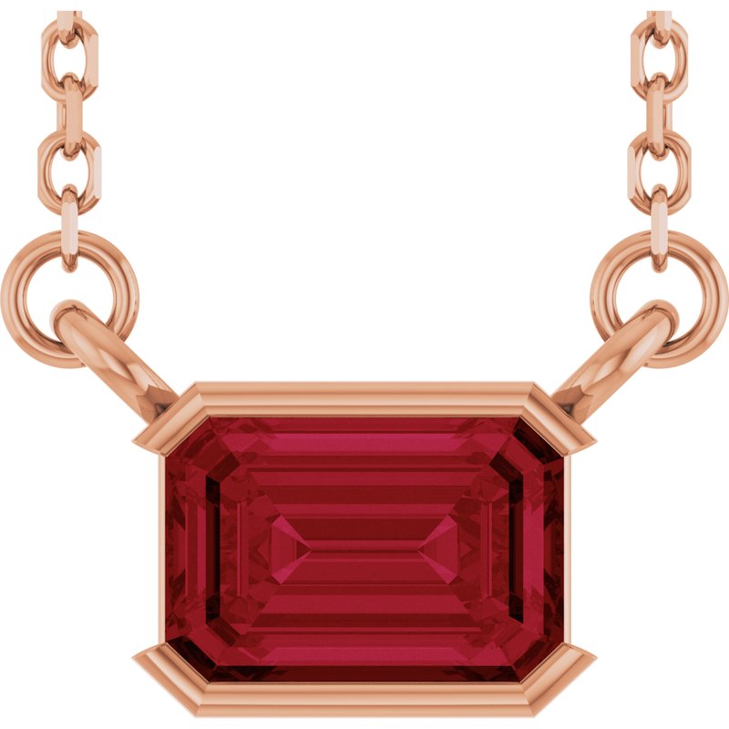 Half-Bezel Solitaire Necklace or Center