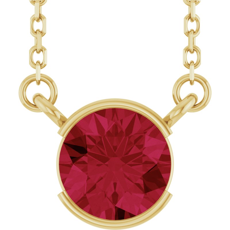 Half-Bezel Solitaire Necklace or Center