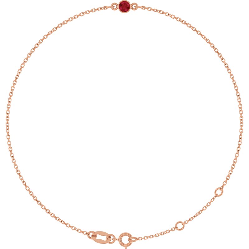 Bezel-Set Link Bracelet