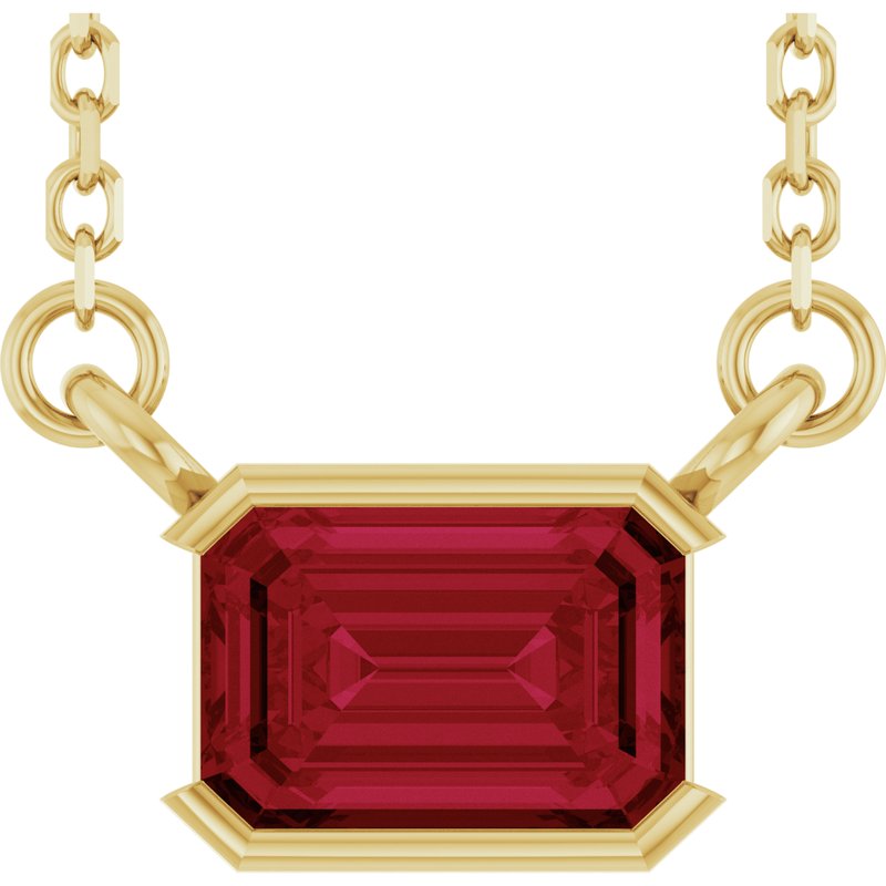 Half-Bezel Solitaire Necklace or Center