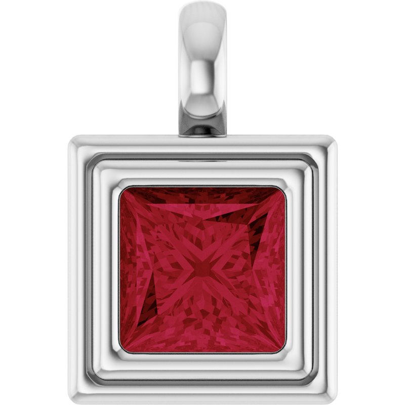 Bezel-Set Solitaire Charm/Pendant No. 2