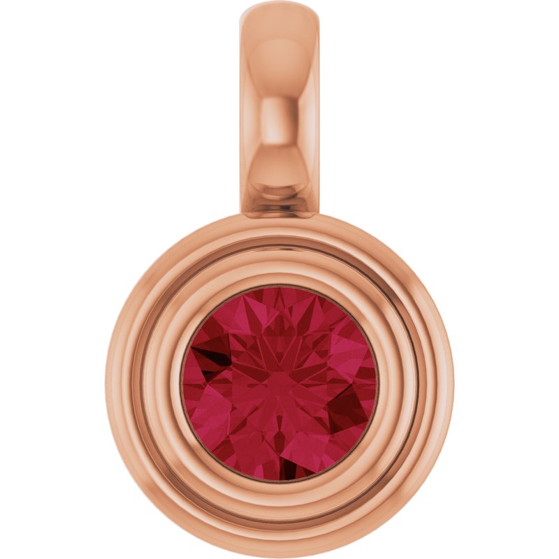 Bezel-Set Solitaire Charm/Pendant No. 2